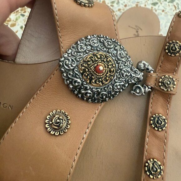 Giuseppe Zanotti brown jeweled sandals size 40.5 - Picture 7 of 7